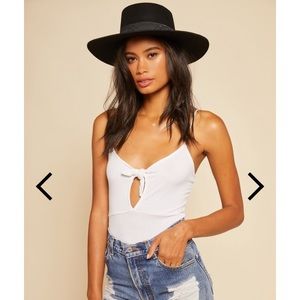 12th Tribe On The Daily White Tie Bodysuit